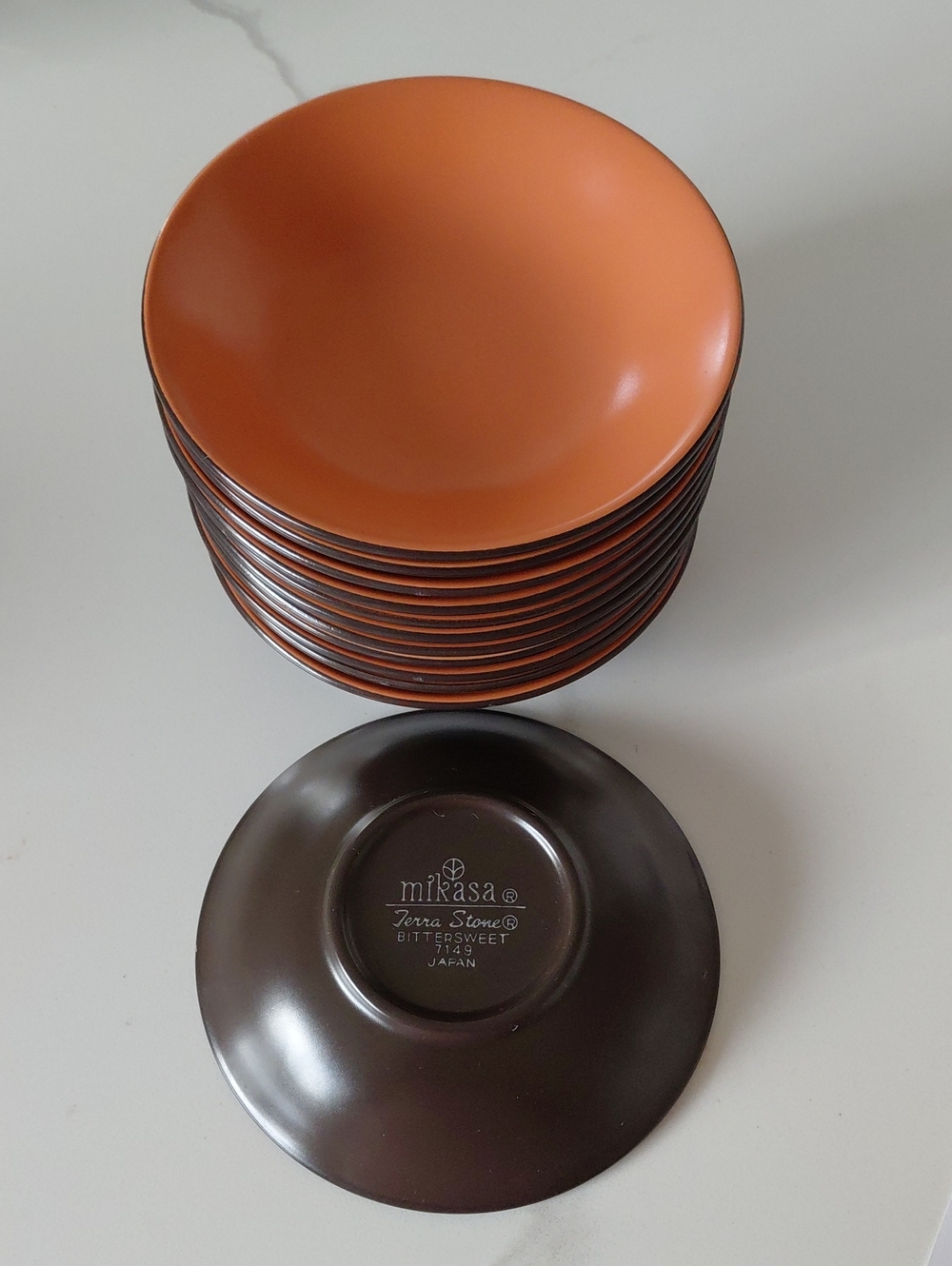 Mikasa Terra Stone Bittersweet 7149 Dessert Bowls - Set 12 pieces